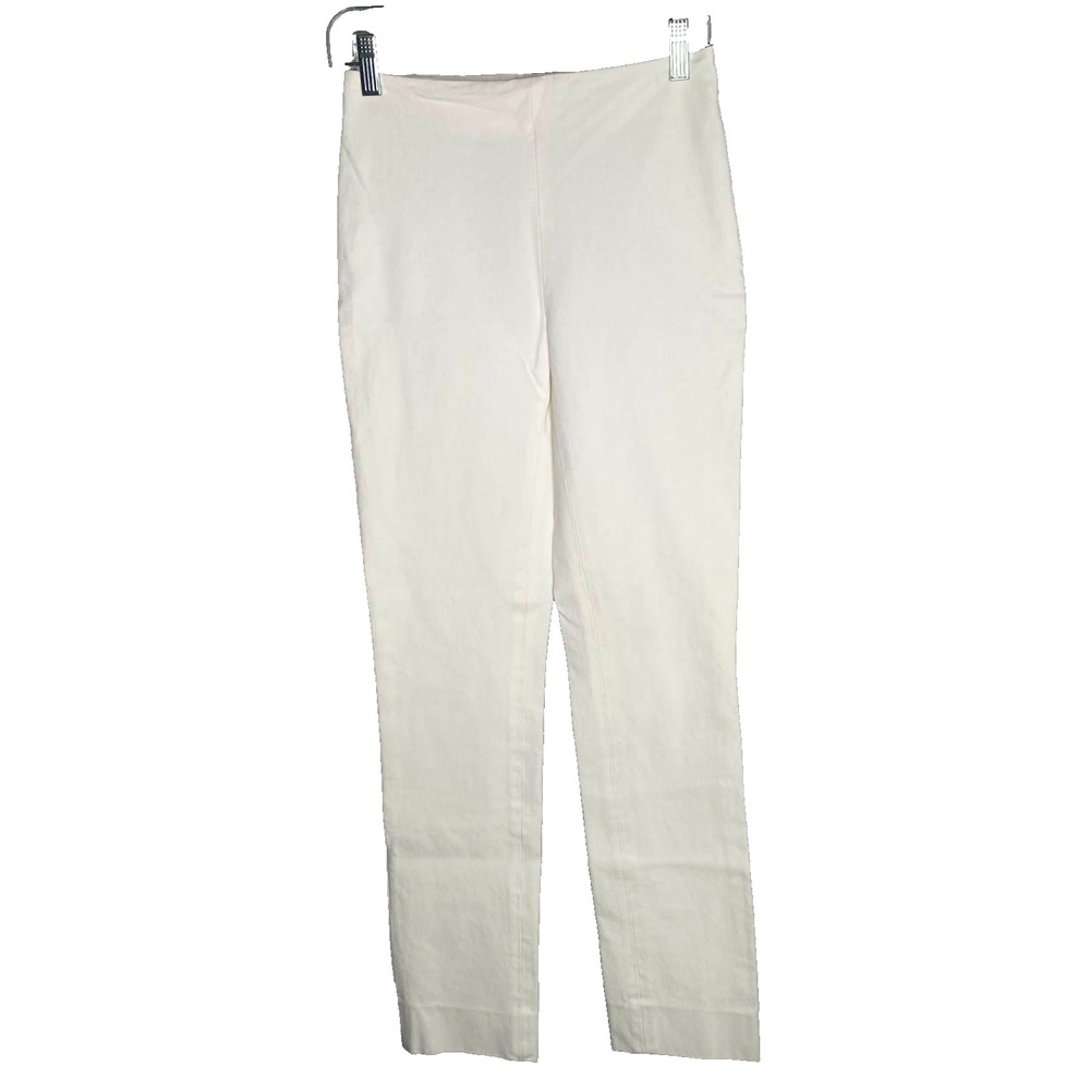 Women's Joseph New Tony Gabardine Stretch White pants Size 34 French luxury US 2